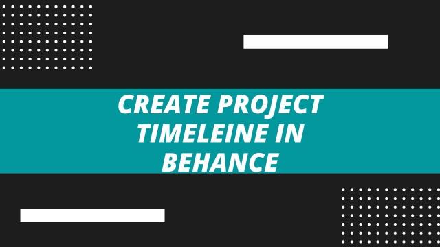 Creating project Timeline in Behance