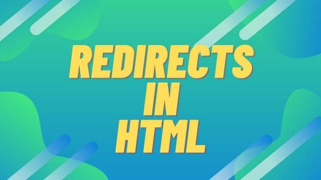 Redirects in HTML