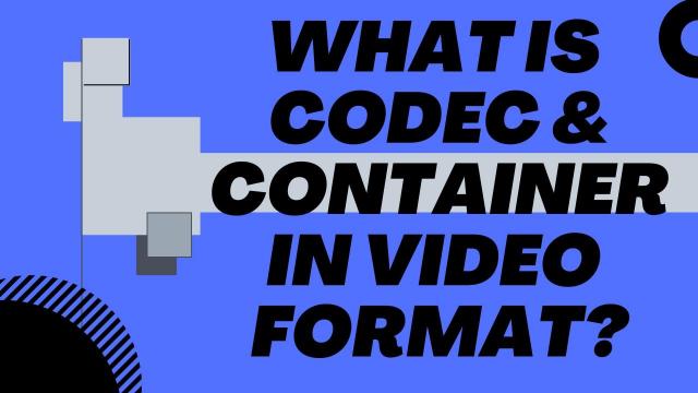 What is Codec And Container in Video Format