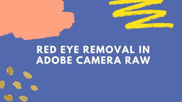 Red eye removal in Adobe Camera Raw