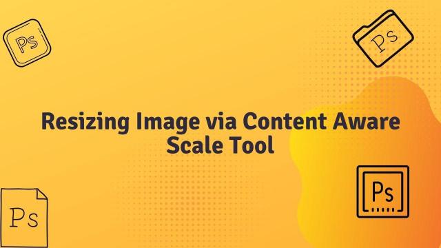 Resizing image via content aware scale tool