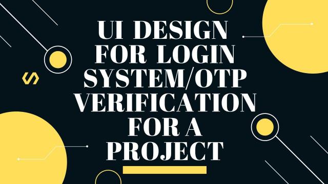 UI Design for login system/otp verification for a project in Behance