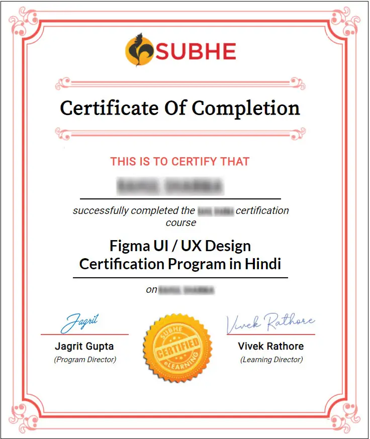 Subhe Certificate