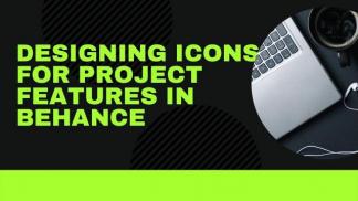Designing Icons for project features in Behance