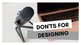 Don`ts for Designing