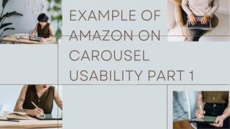 Example of Amazon on Carousel Usability Part 1