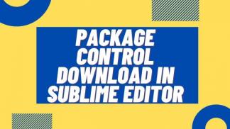 Package control download in sublime editor