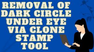 Removal of dark circle under eye via clone stamp tool 