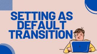 Setting as Default Transition in Adobe Premiere Pro