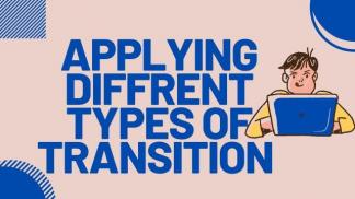 Applying Different Types of transition in adobe Premiere pro