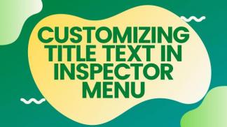 Customizing Titile Text In Inspector Menu in Davinci Resolve