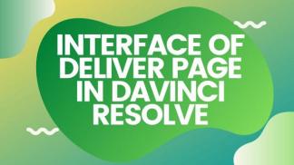 Interface of Deliver Page in Davinci Resolve