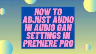 How to Adjust Audio In Audio Gan Settings in Premiere Pro