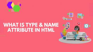 What is TYPE & NAME Attribute in HTML?