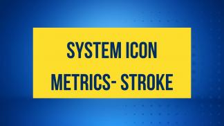 Sytem icon metrics- Stroke