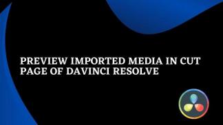 Preview Imported Media in Cut Page of Davinci Resolve