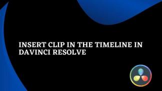 Insert Clip in the Timeline in Davinci Resolve