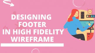 Designing footer in high fidelity wireframe