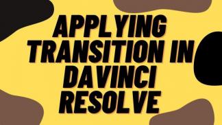 Applying Transition in Davinci Resolve