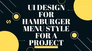 UI design for hamburger menu style for a project in Behance