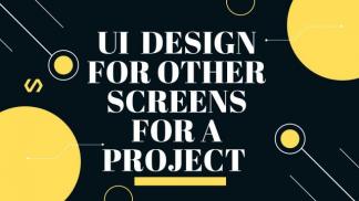 UI Design for Other Screens for a project in Behance