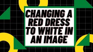 Changing a red dress to white in an Image