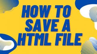 How to save a HTML file