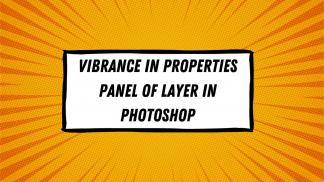 Vibrance in properties panel of Layer in Photoshop
