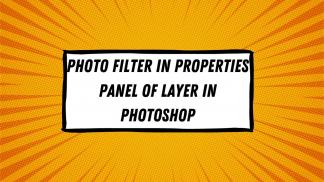Photo Filter  in properties panel of Layer in Photoshop